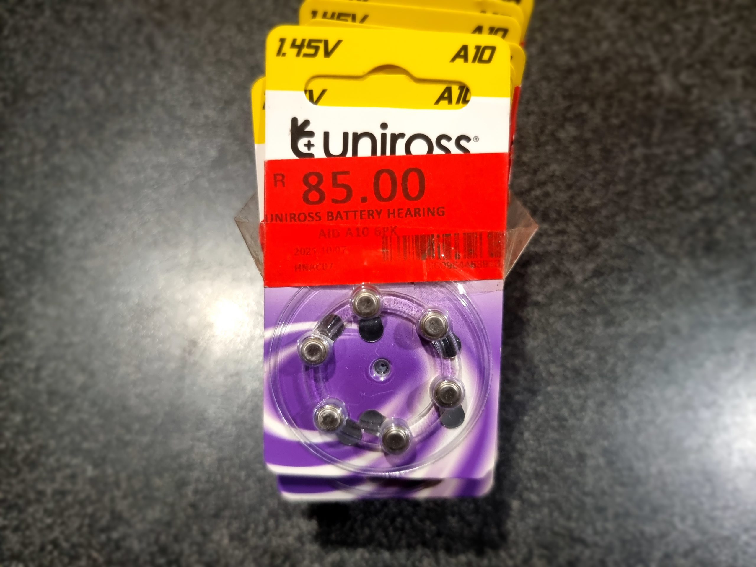 Uniross hearing aid battery A10 x 12