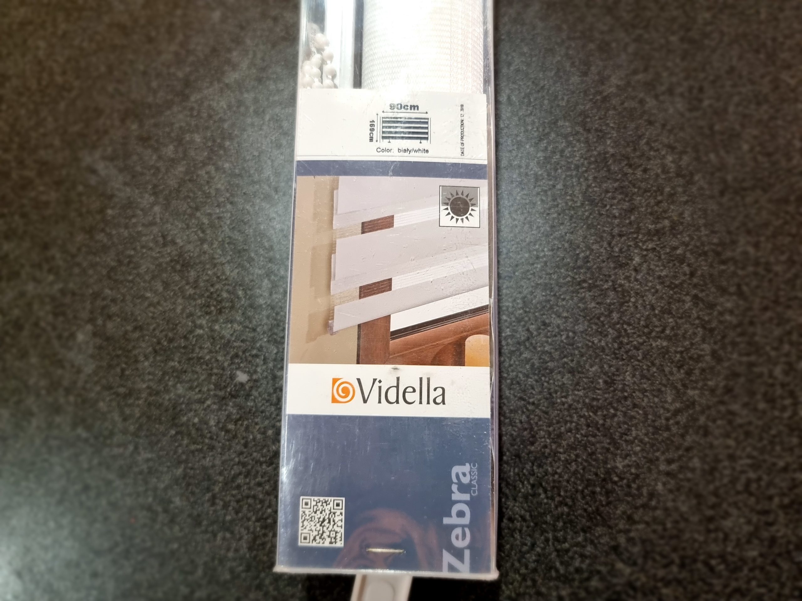 Vidella Blind Zebra ZZ6 – White (900 x 1600mm) x 3 – New, bracket included